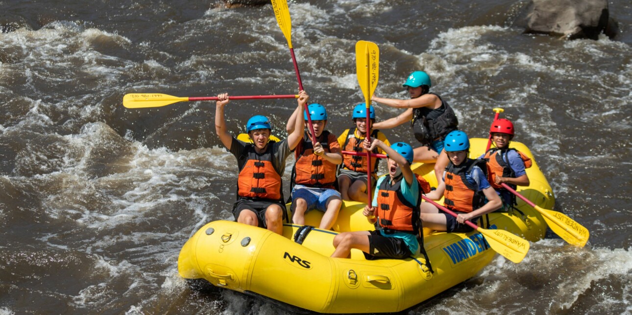 People on a raft.