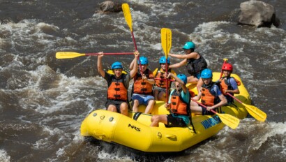 People on a raft.