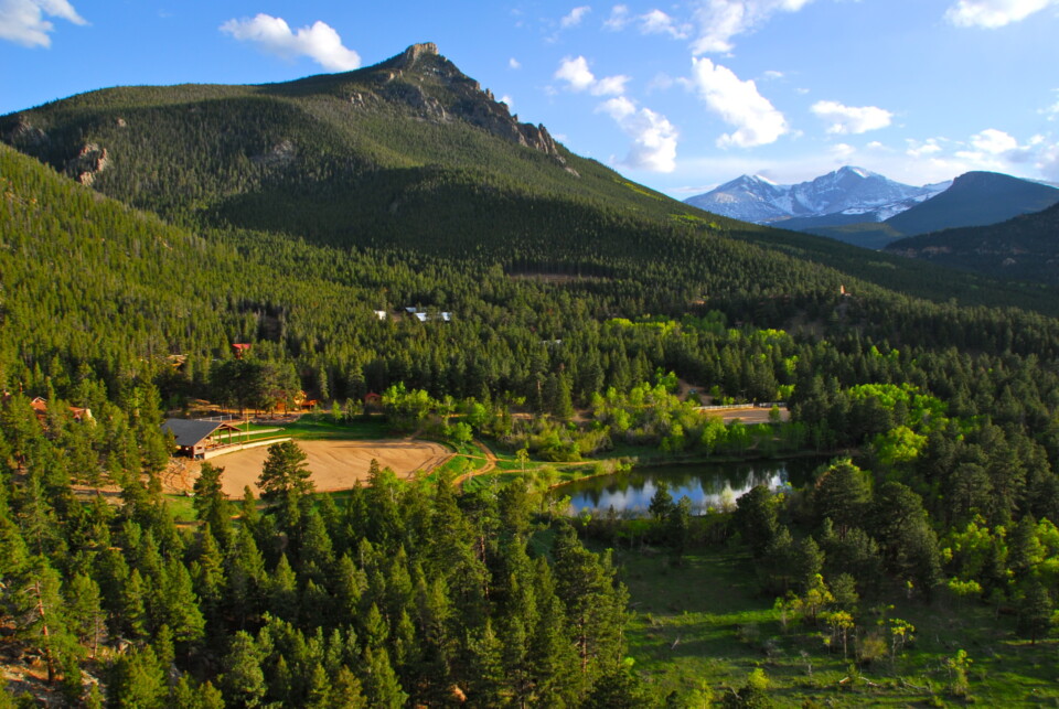 Mountains and camp view.