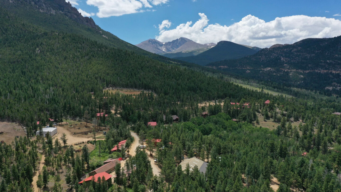 View of the campus in the mountains.