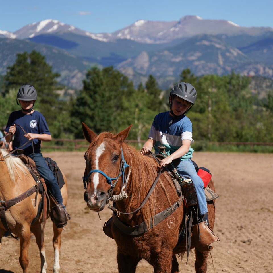 Boy on horse.