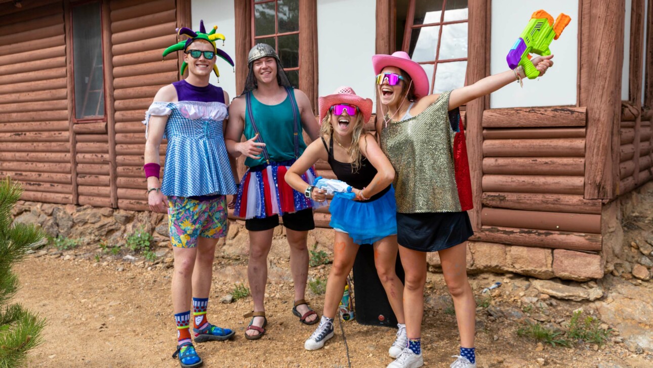 Counselors dressed up posing.