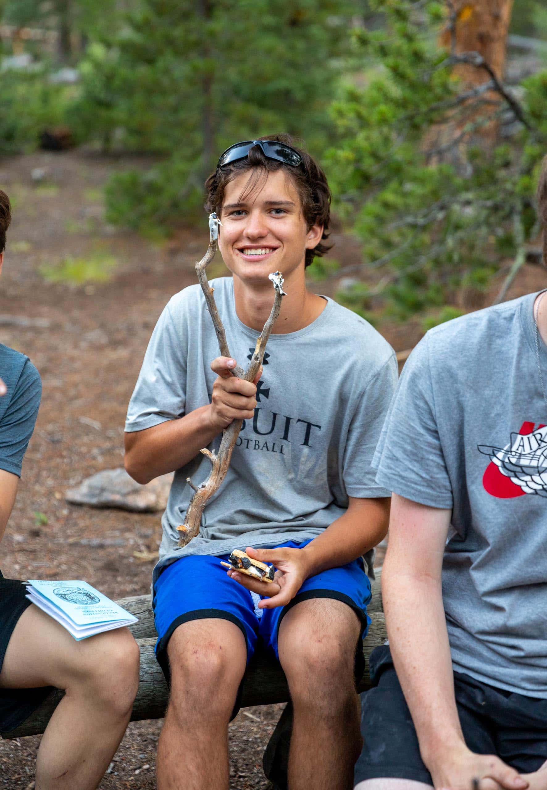 Roasting smores.