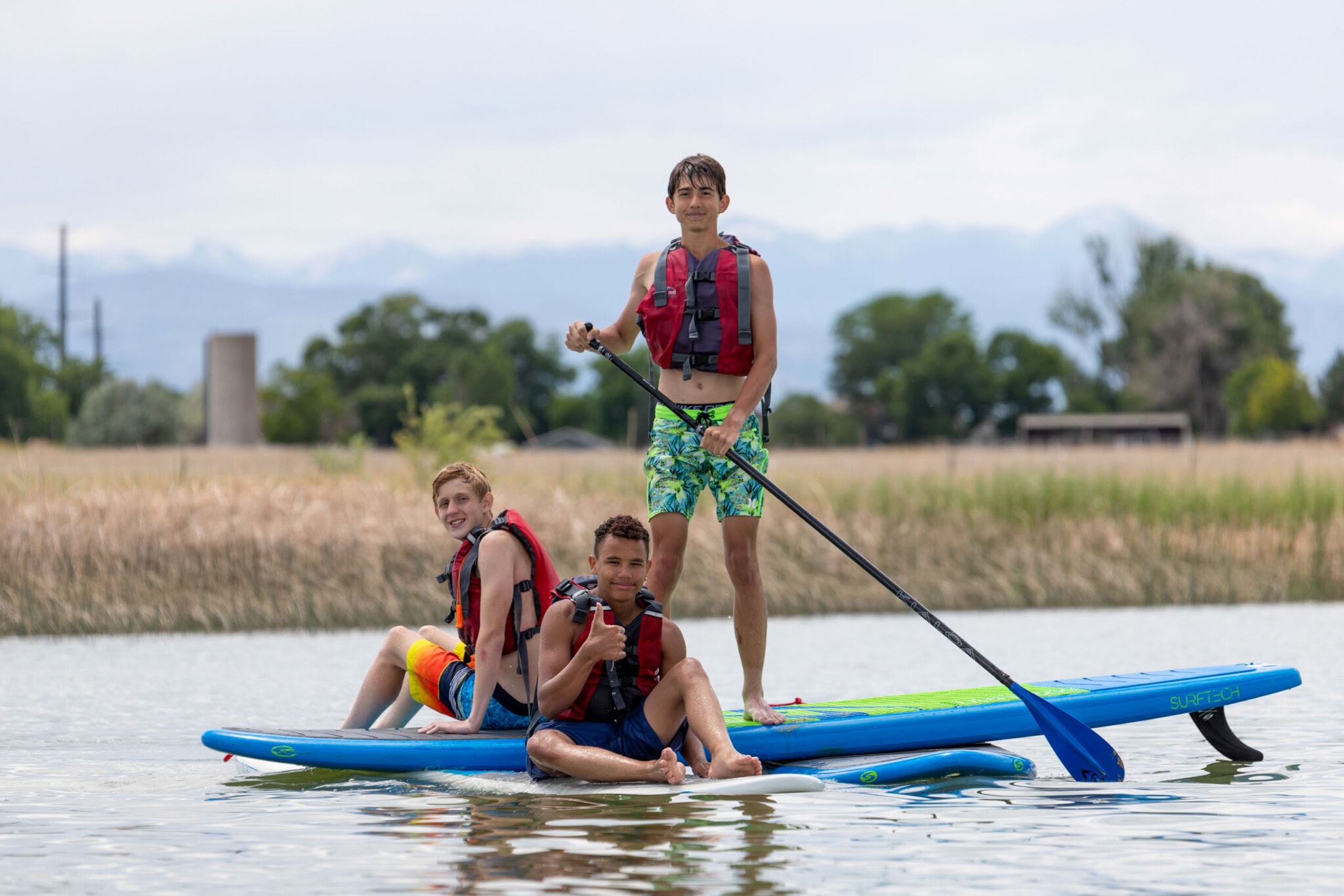 Stand up paddle boarding.