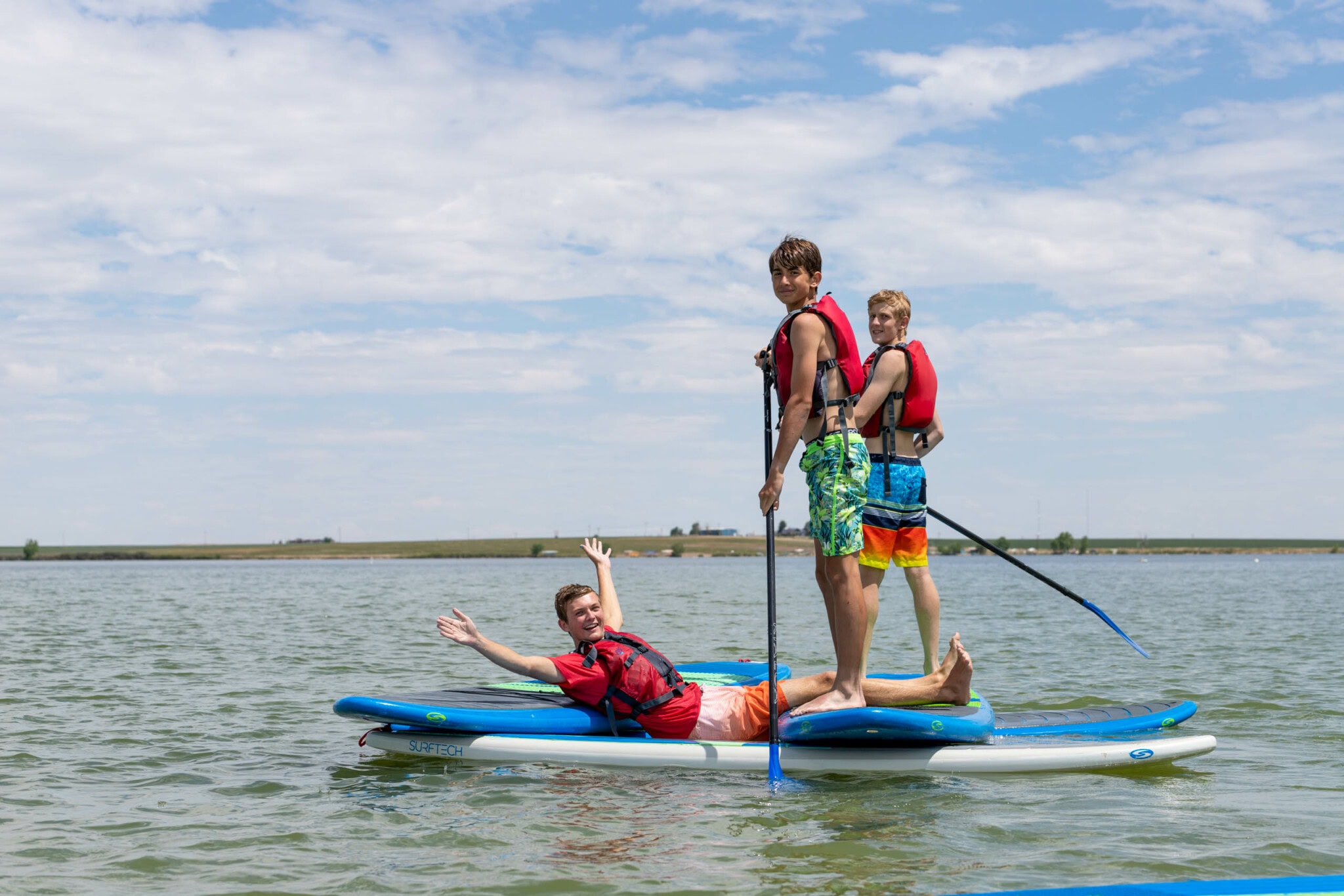 Stand up paddle boarding.