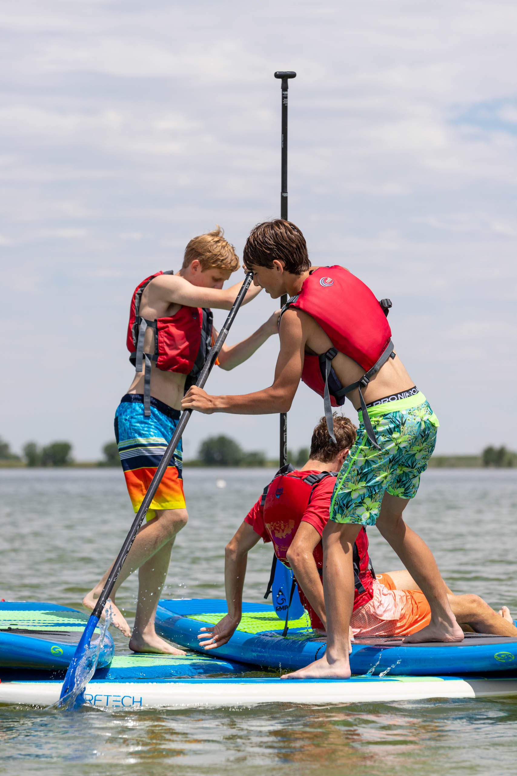 Stand up paddle boarding.