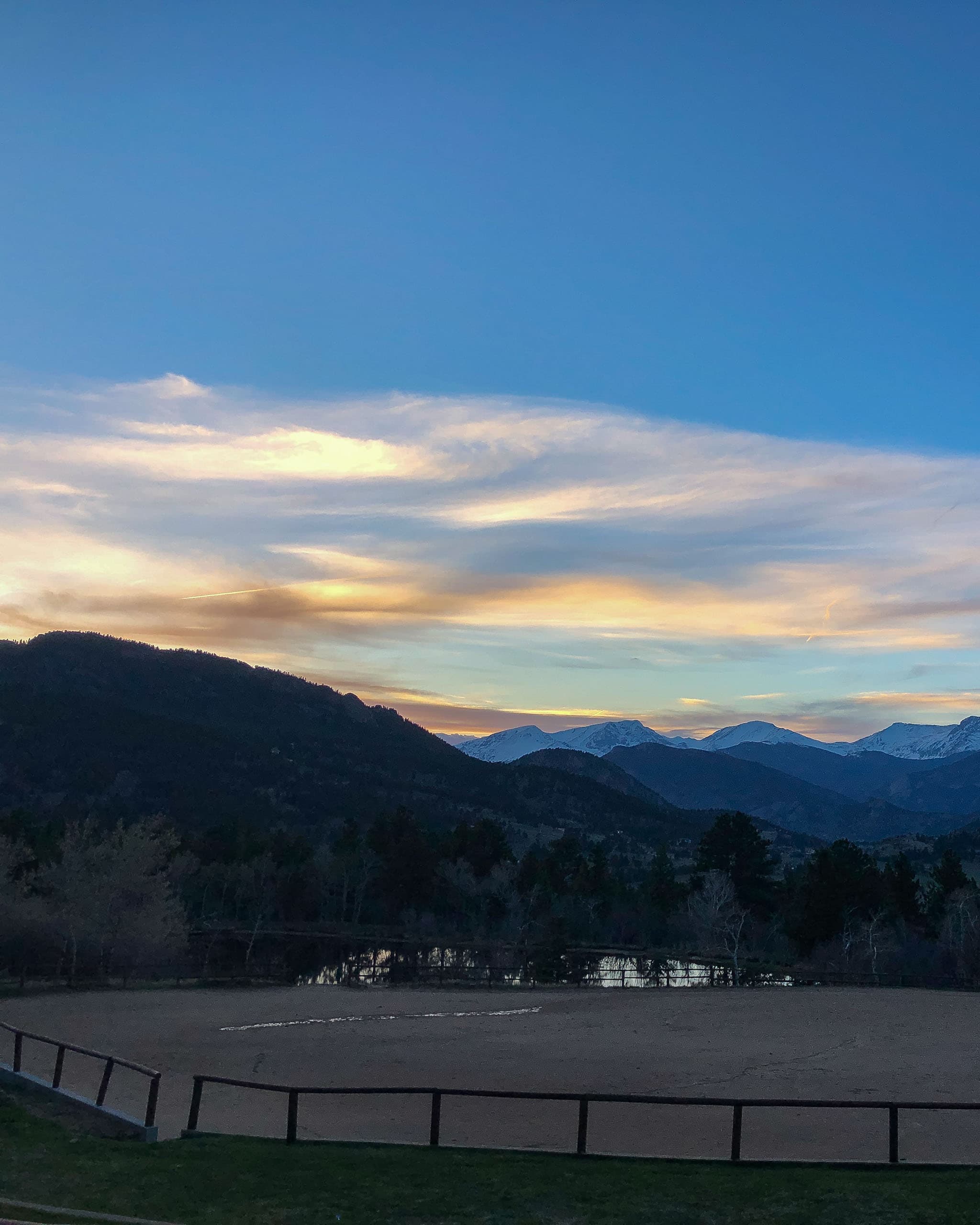 Dusk on the mountains.